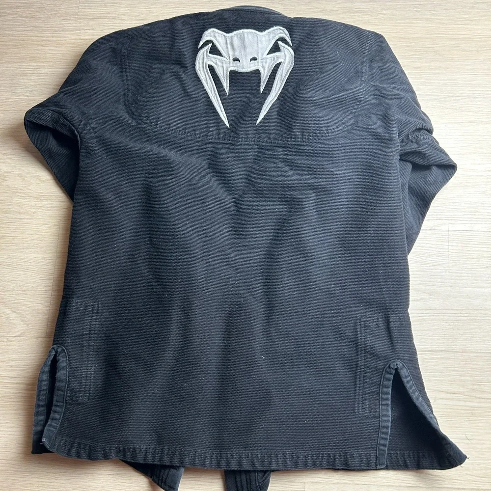 Venum Contender BJJ Gi Jacket Size A1.5 Black Pearl Weave Jiu Jitsu Kimono Top